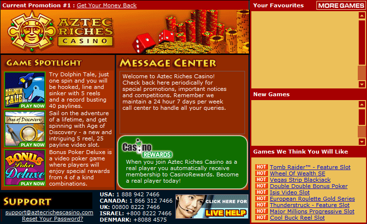 screenshot Aztec Riches Casino