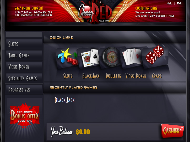 screenshot Cherry Red casino
