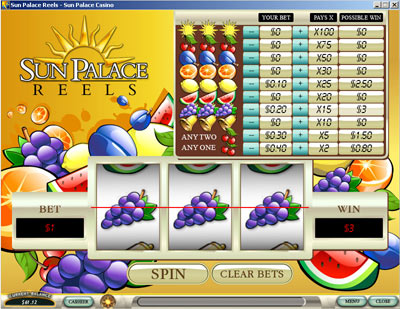 screenshot Sun Palace Casino